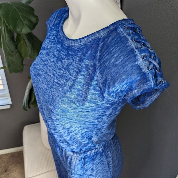 Derek Heart Blue Jumpsuit - Picture 4 of 10